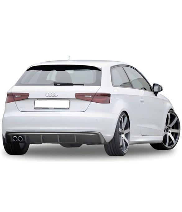 Audi A3 8V 2012 - 2016 Custom Arka Tampon Eki - Difüzör (Plastik)
