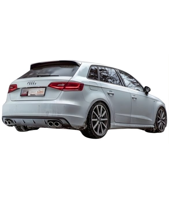 Audi A3 8V HB 2012 - 2016 S3 Arka Tampon Eki - Difüzör (Plastik)