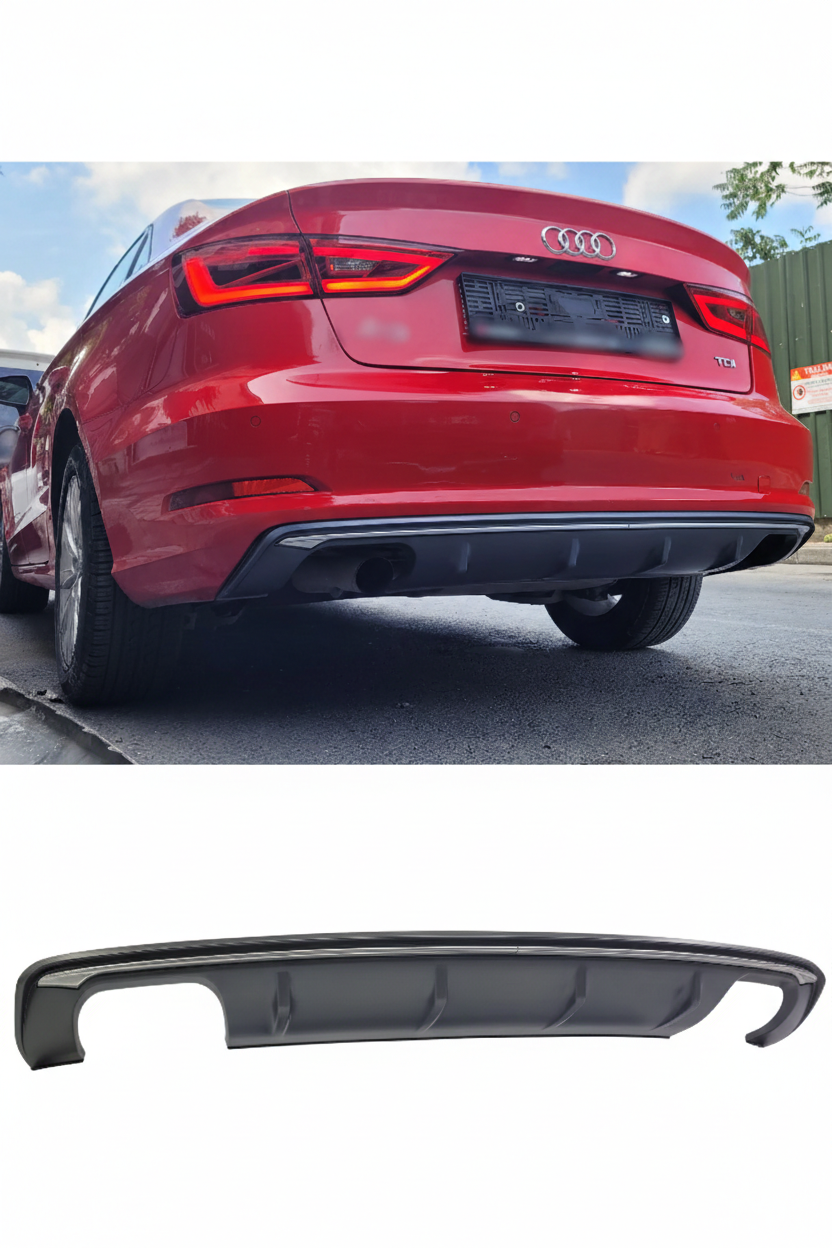 Audi A3 S3 2013 - 2016 Sedan Difüzör (Plastik)