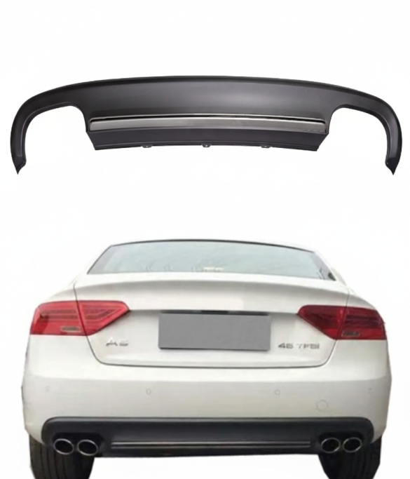 Audi A5 8P3 2012 - 2016 Coupe-Sportback Arka Tampon Eki - Difüzör (Plastik)