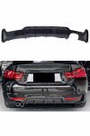 Bmw 4 Serisi F32 F33 F36 M Performance Soldan Çift Çıkış Arka Tampon Eki - Difüzör (Plastik)