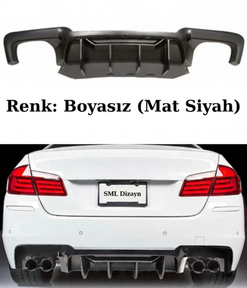 Bmw F10 M Tech (2010-2017) M5 Competition Arka Tampon - Difüzör (Plastik)