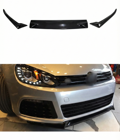 Volkswagen Golf 6 3 Parça Ön Lip (Plastik)
