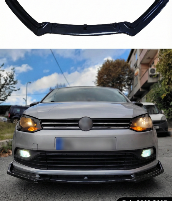 Volkswagen Polo Orijinal Tampon 3 Parça Ön Lip (Plastik)