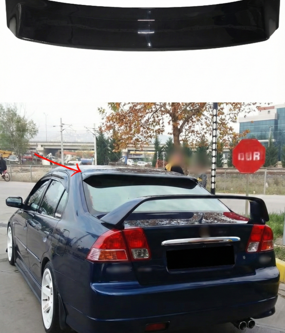 Honda Civic Vtec 2 Cam Üstü Spoiler (Plastik)
