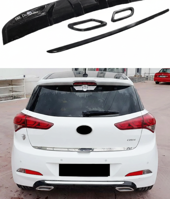 Hyundai i20 Egzoz Görünüm Difüzör (Plastik)