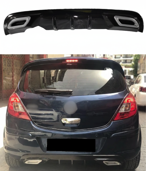 Opel Corsa D Egzoz Görünümlü Difüzör (Plastik)