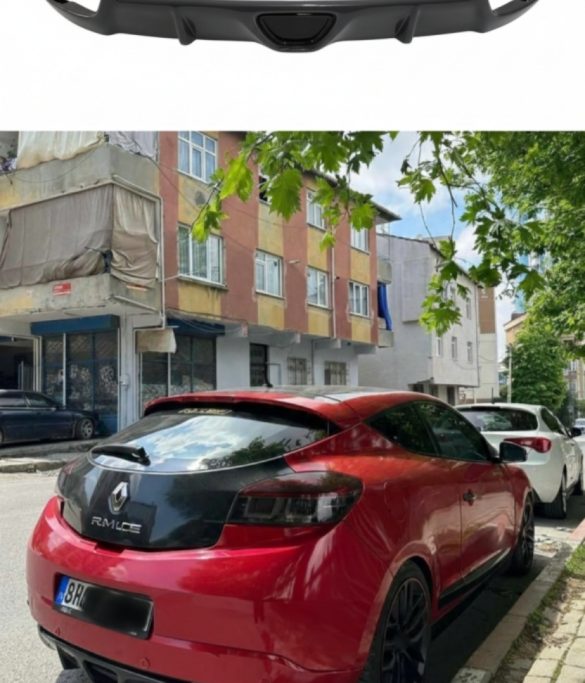 Renault Megane 3 Coupe RS Egzoz Görünümlü Difüzör (Plastik)