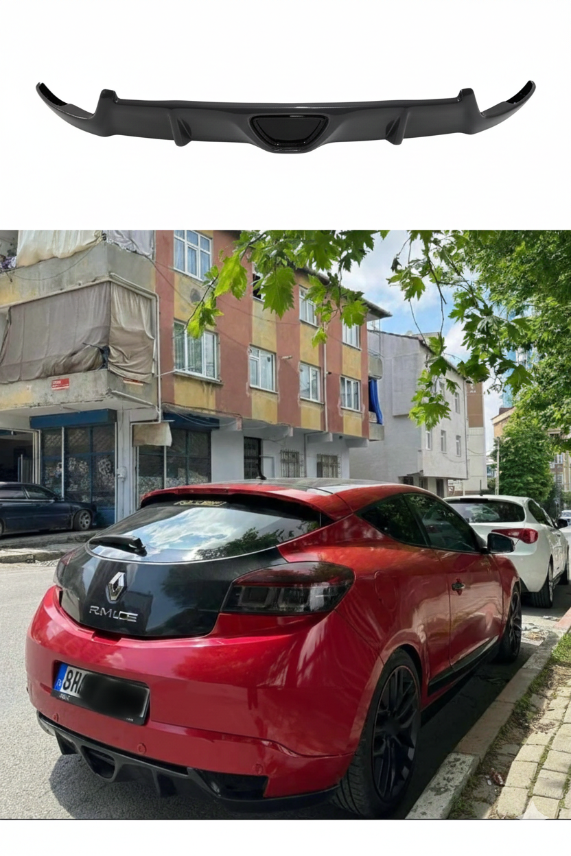 Renault Megane 3 Coupe RS Egzoz Görünümlü Difüzör (Plastik)