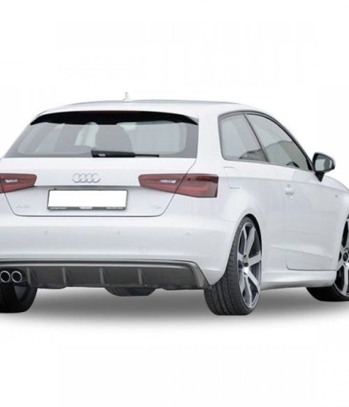 Audi A3 8V 2012 - 2016 Custom Arka Tampon Eki - Difüzör (Plastik)