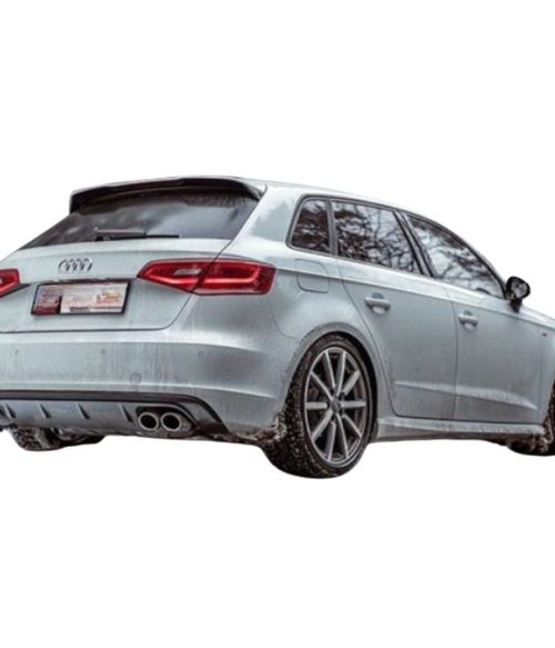 Audi A3 8V HB 2012 - 2016 S3 Arka Tampon Eki - Difüzör (Plastik)