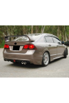 Honda Civic Fd6 Sağdan Çift Çıkış Mugen RR Arka Ek (Plastik)