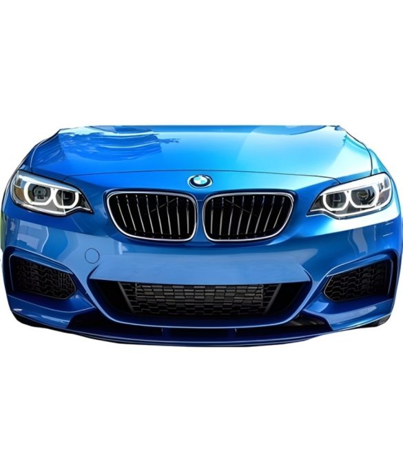 BMW 2013-2019 F22 2 Serisi  M Performance Style - Ön  Tampon Lip + Flap