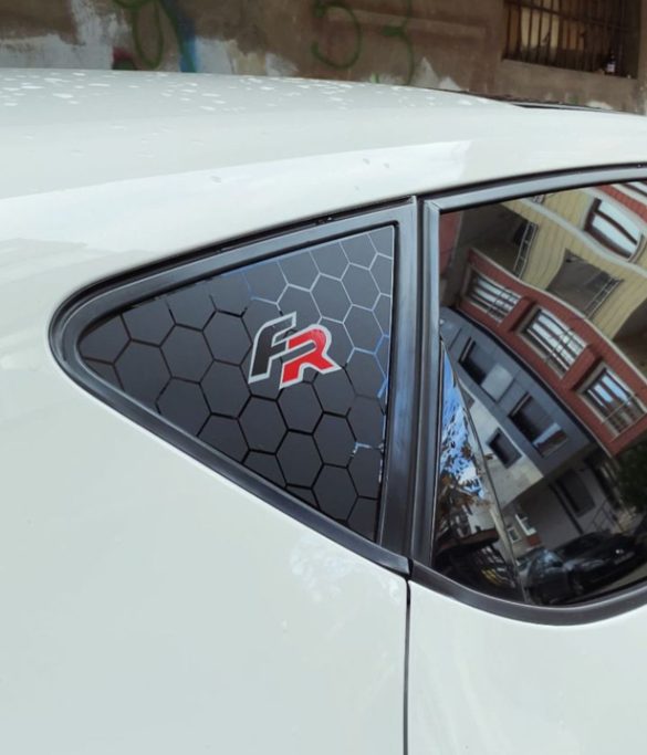 Seat Leon Mk3 / Mk3,5 Kelebek Cam Stıcker  Mat Siyah
