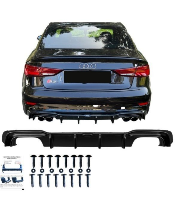 AUDI A3 Sedan 8V Makyajlı 2016-2020 Arka Difüzör