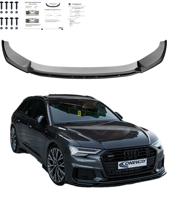 AUDI S6 / A6 S-Line C8 (Sedan-Avant) 2019-2023 Ön lip / AUDI S6 / A6 S-Line C8 Makyajlı (Sedan-Avant) 2024+ Ön lip Version 3 (2 Pcs) FS01.159