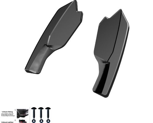 VW Golf R MK8 2020-2024 Sağ Sol Flap / VW Golf R MK8 Makyajlı 2024+ Sağ Sol Flap (Sadece Şununla Uyumludur / RV21.020) (2 Pcs)