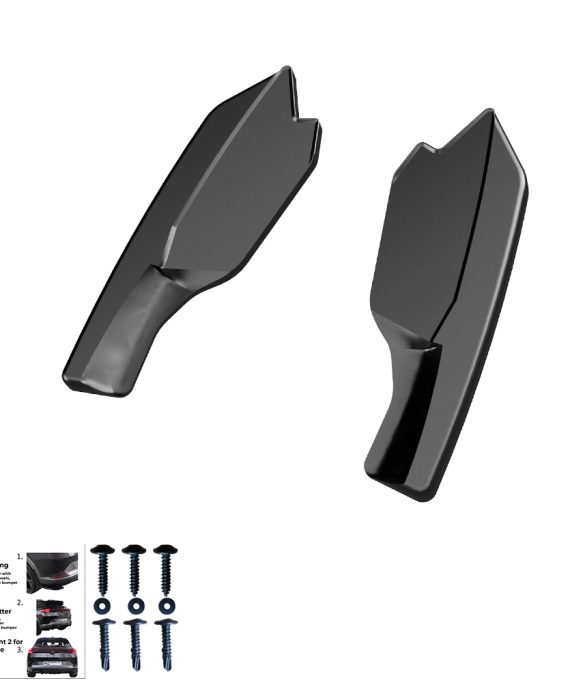 VW Golf R MK8 2020-2024 Sağ Sol Flap / VW Golf R MK8 Makyajlı 2024+ Sağ Sol Flap (Sadece Şununla Uyumludur / RV21.020) (2 Pcs)