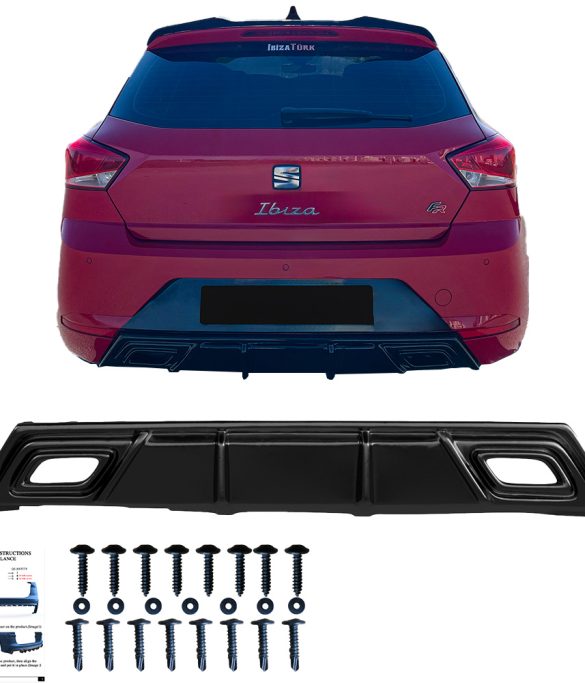 SEAT Ibiza Fr Mk5 2017-2024 Arka Difüzör / SEAT Ibiza Mk5 2017-2024 Arka Difüzör