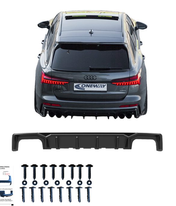 AUDI S6 / A6 S-Line C8 (Sedan-Avant) 2019-2023 Arka Difüzör / AUDI S6 / A6 S-Line C8 Makyajlı (Sedan-Avant) 2024+ Arka Difüzör