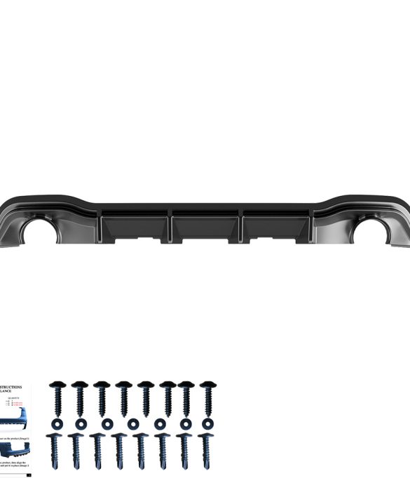 VW Golf MK8 GTI / R-Line 2020-2024 Arka Difüzör / VW Golf MK8 Makyajlı GTI / R-Line 2024+ Arka Difüzör