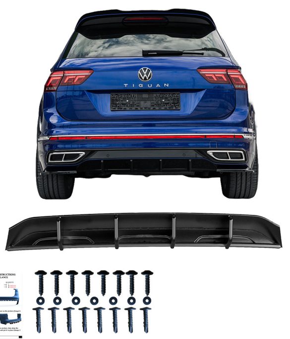 VW Tiguan R-Line Mk2 Makyajlı 2020-2024 Arka Difüzör