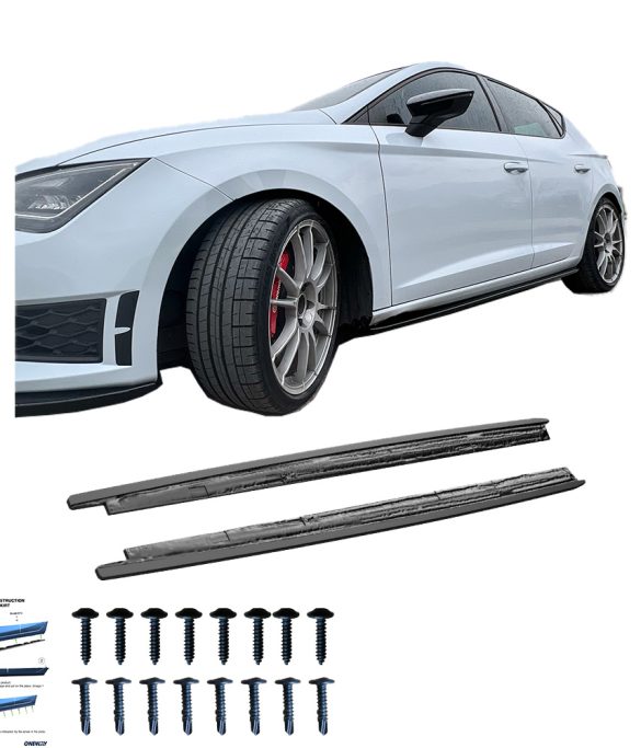 SEAT Leon FR 2012-2019 Marşpiyel Altı Lip / SEAT Leon Cupra 2012-2019 Marşpiyel Altı Lip / SEAT Leon 2012-2019 Marşpiyel Altı Lip (2 Pcs)