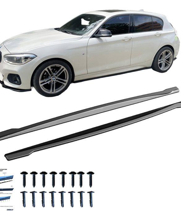 BMW 1 Series F20/F21 M-Power Makyajlı 2015-2019 Marşpiyel Altı Lip Version 2 / BMW 1 Series F20/F21 M-Power 2011-2015 Marşpiyel Altı Lip Version 2 (2 Pcs)