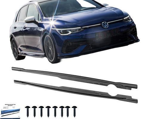 VW Golf R MK8 2020-2024 Marşpiyel Altı Lip / VW Golf R MK8 Makyajlı 2024+ Marşpiyel Altı Lip (2 Pcs)