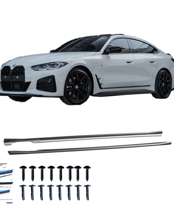 BMW 4 Series G26 Grand Coupe M-Pack / M440i / i4 2020+ Marşpiyel Altı Lip (2 Pcs) SS10.033
