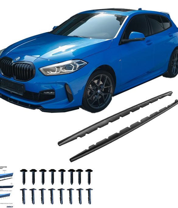 BMW 1 Series F40 M-Pack 2019-2024 Marşpiyel Altı Lip / BMW 1 Series F40 M135i 2019-2024 Marşpiyel Altı Lip (2 Pcs) SS10.035