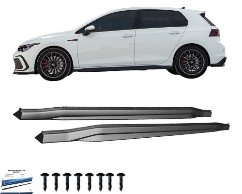 VW Golf Mk8 GTI / GTI Clupsport / GTD / R-Line Marşpiyel Altı Lip 2020-2024 Marşpiyel Altı Lip / VW Golf Mk8 Makyajlı GTI / GTI Clupsport / GTD / R-Line Marşpiyel Altı Lip 2024+ Marşpiyel Altı Lip Verison 2 (2 Pcs)