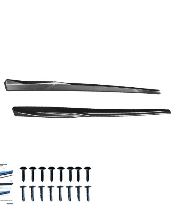 AUDI A3 8V Sedan-Cabrio 2013-2016 Marşpiyel Altı Lip / AUDI S3 8V Makyajlı Sedan-Cabrio 2016-2020 Marşpiyel Altı Lip (2 Pcs)