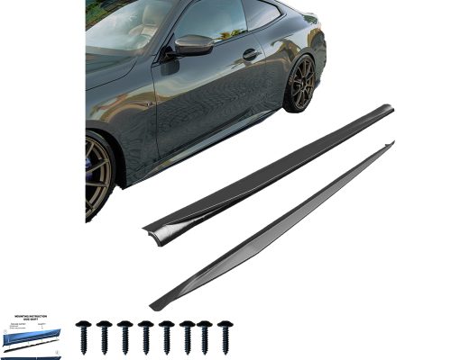 BMW 4 Series ( Coupe / Cabrio ) G22 M440i / M-Pack 2020-2024 Marşpiyel Altı Lip /  BMW 4 Series ( Coupe / Cabrio ) G22 Makyajlı M440i / M-Pack 2024+ Marşpiyel Altı Lip (2 Pcs)