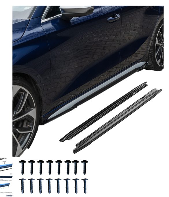 AUDI A3 8Y ( Sedan/Sportback ) 2020-2024 Marşpiyel Altı Lip / AUDI A3 S-Line 8Y ( Sedan/Sportback ) 2020-2024 Marşpiyel Altı Lip (2 Pcs) SS10.058