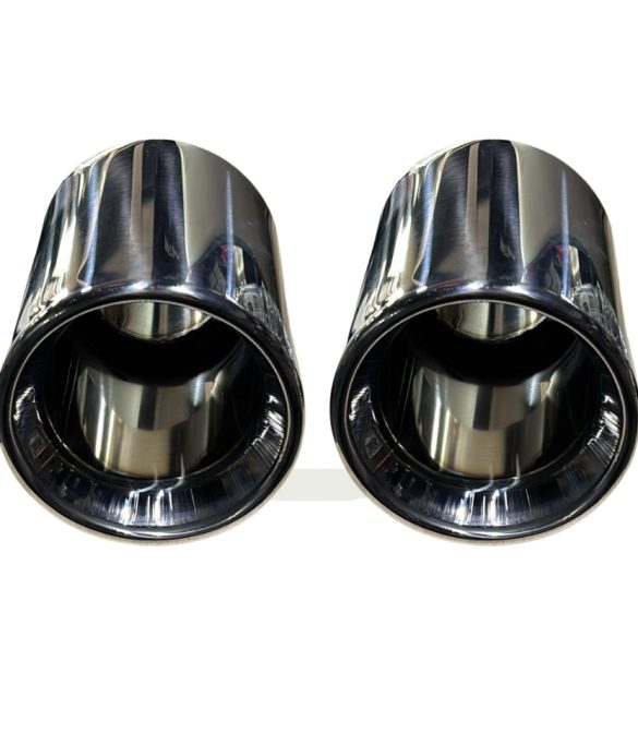 KROM YUVARLAK MODEL İÇİ DOLU 100MM ÇİFTLİ EGZOZ UCU