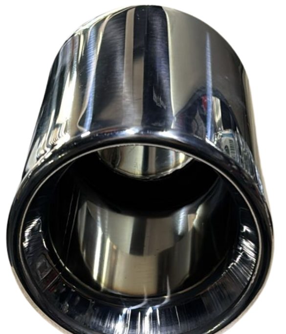 KROM YUVARLAK MODEL İÇİ DOLU 100MM TEKLİ EGZOZ UCU