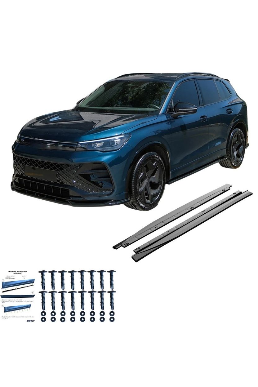 VW VOLKSWAGEN Tiguan Standard / R-Line MK3 2024+ Marşpiyel Altı Lip SS10.071